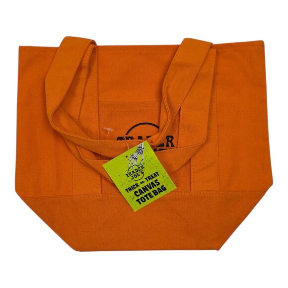 Four 2025 Trader Joes Multicolor Canvas Tote Bag Trick R Treat Halloween 81415 - Picture 7 of 13